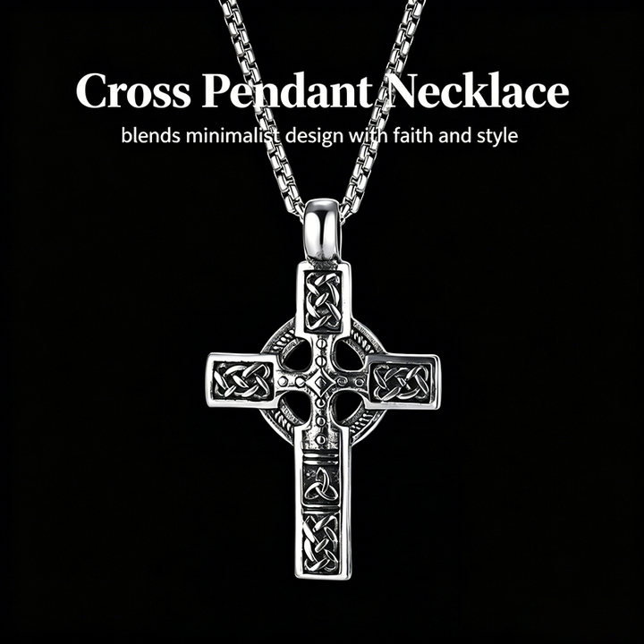 Cut-out cross pendant necklace