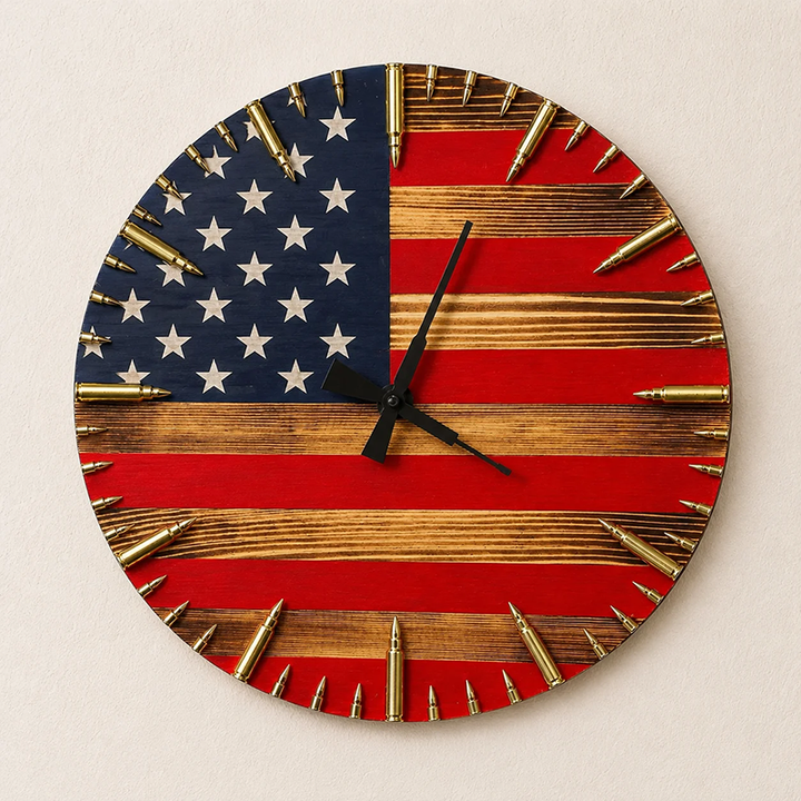 Handmade round wall clock