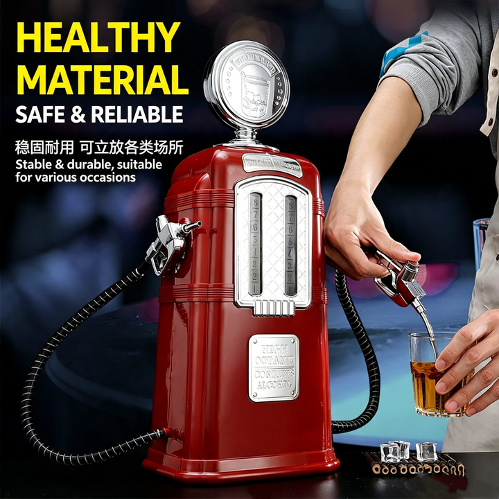 Vintage Gas Pump Dual‑Nozzle Liquor Dispenser
