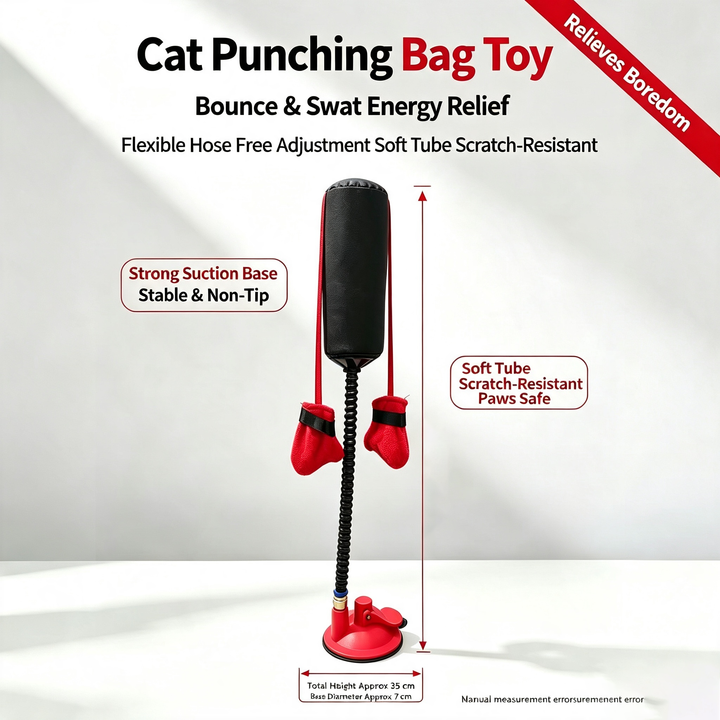 Cat punching bag suction cup