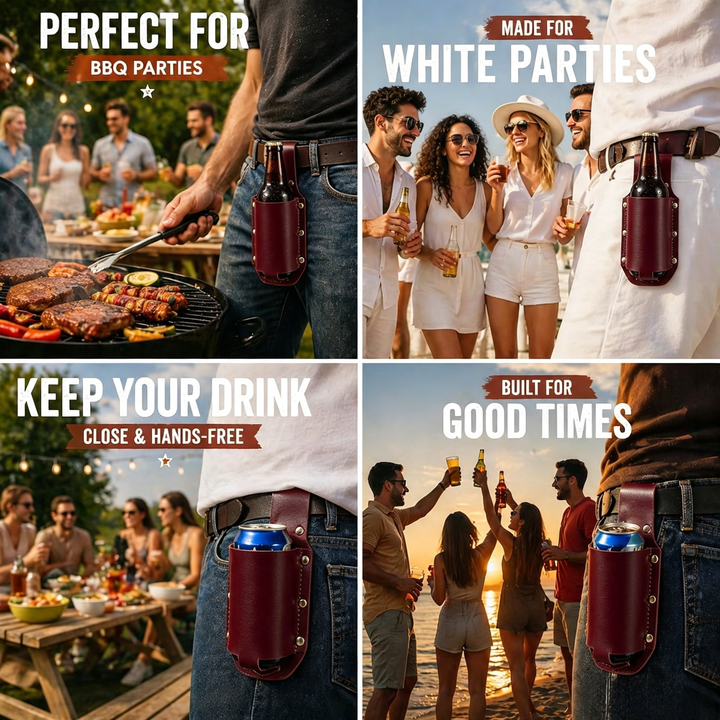 Waist-mounted beer card holder