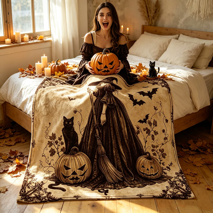 Witch Print Flannel Blanket