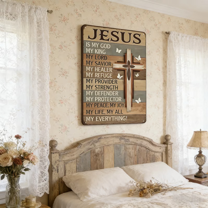 Retro Iron Metal Cross Wall Art