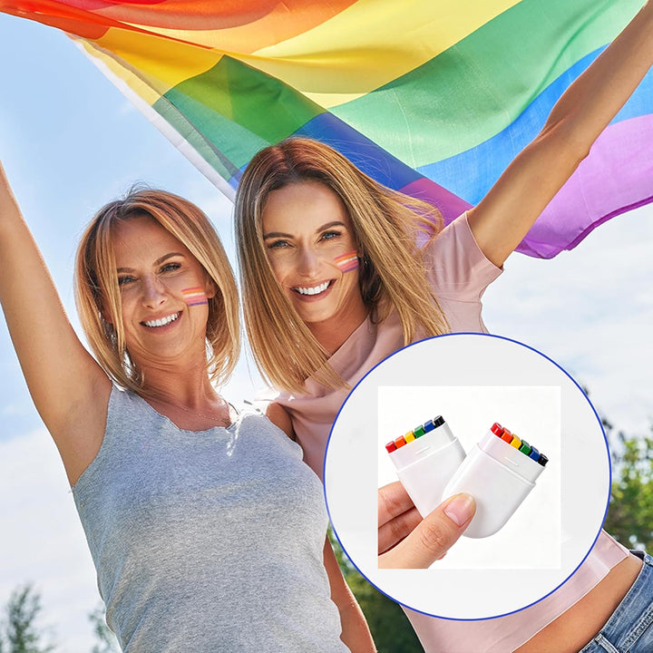 Washable Rainbow Face Paint Sticks