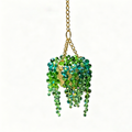 Beaded Crystal Succulent Car Decoration