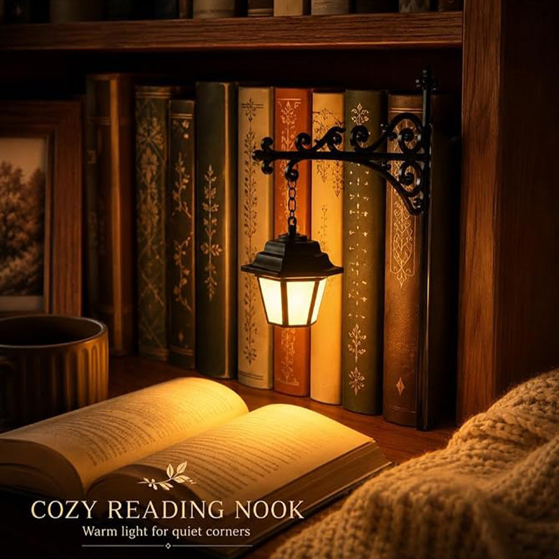 Decorative bookshelf lighting lanterns