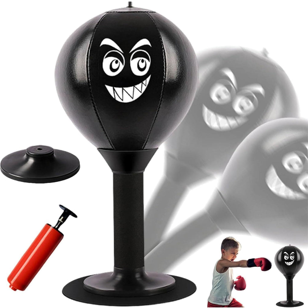 Desktop boxing punching bag with suction cup