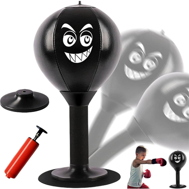 Desktop boxing punching bag with suction cup