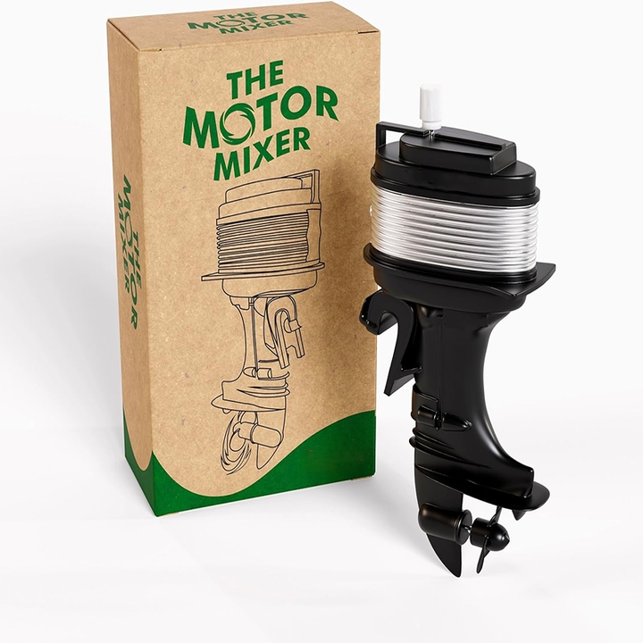 Hand-Crank Mini Outboard Motor-Style Coffee Stirrer