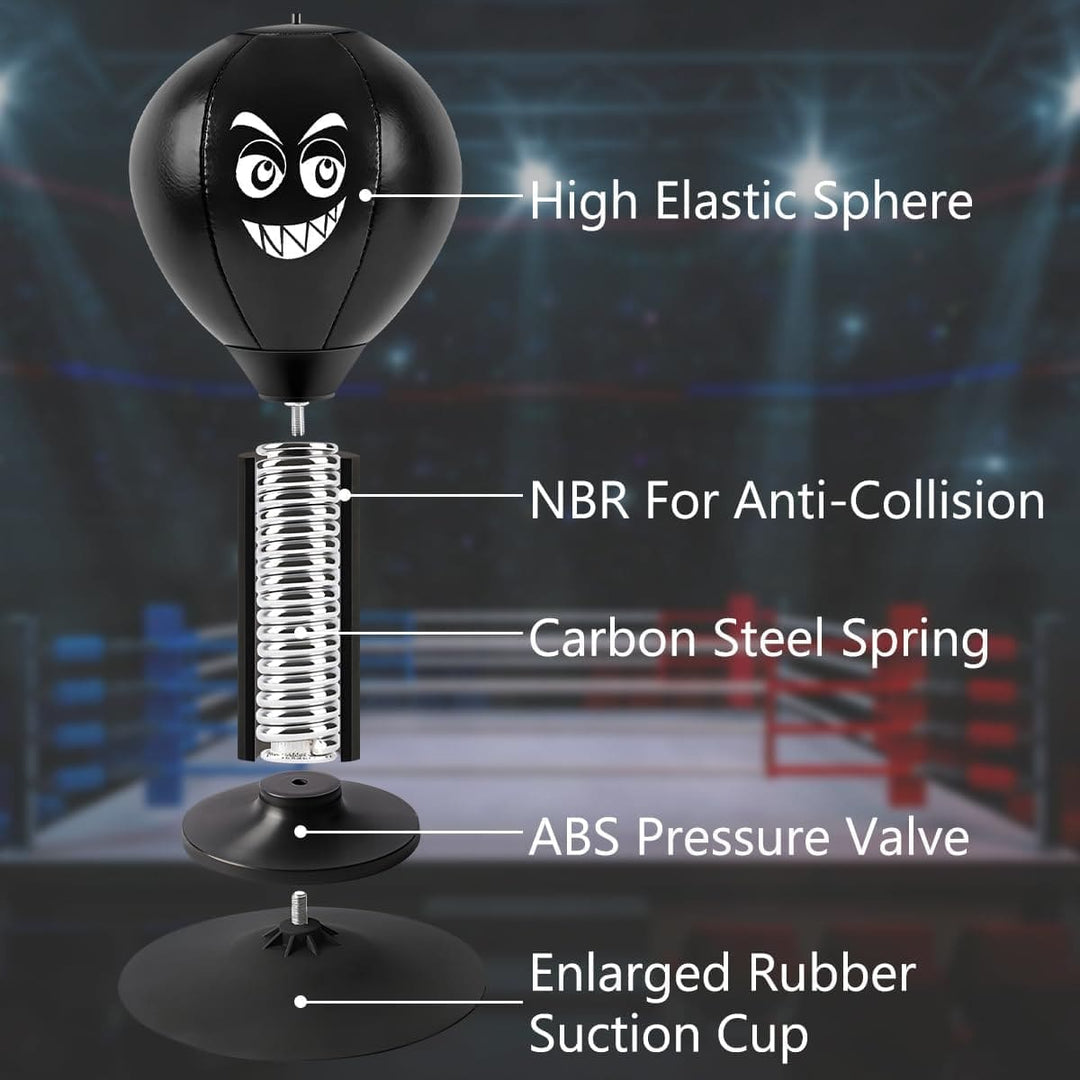 Desktop boxing punching bag with suction cup