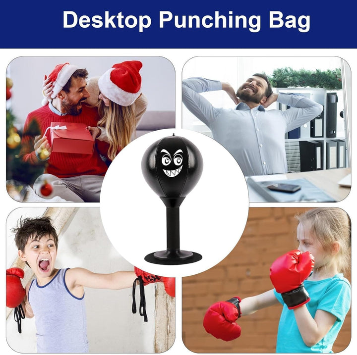 Desktop boxing punching bag with suction cup
