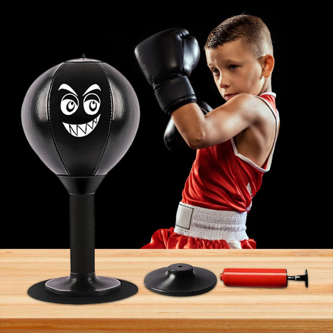 Desktop boxing punching bag with suction cup