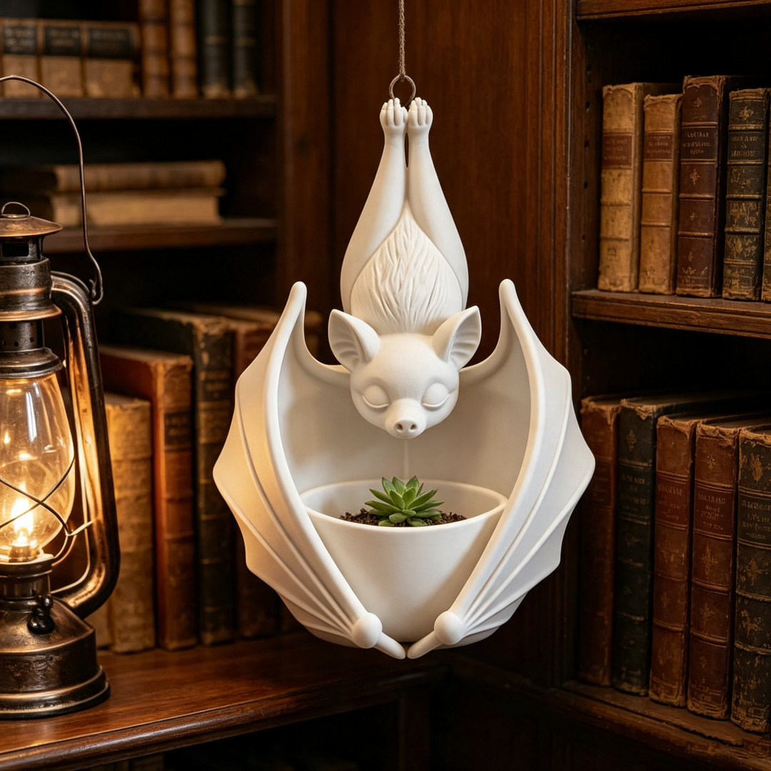 Upside‑Down Bat Hanging Planter