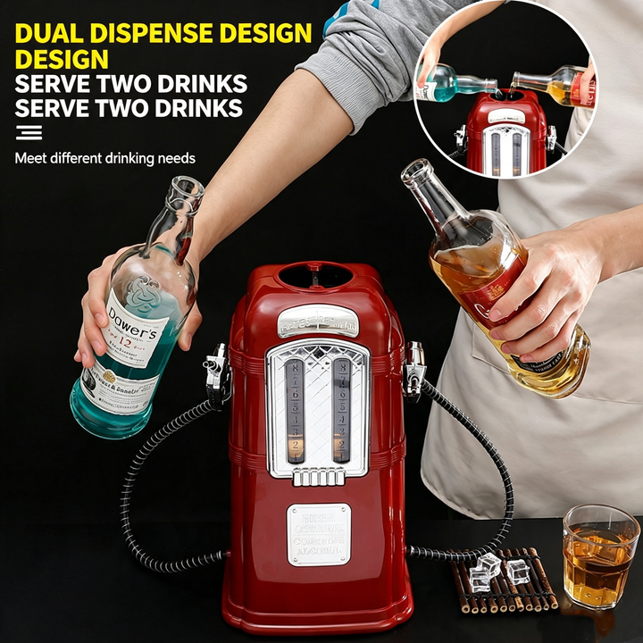 Vintage Gas Pump Dual‑Nozzle Liquor Dispenser