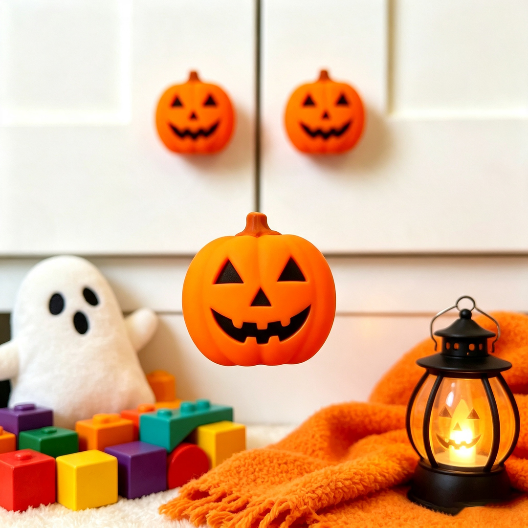 Pumpkin doorknob gloves