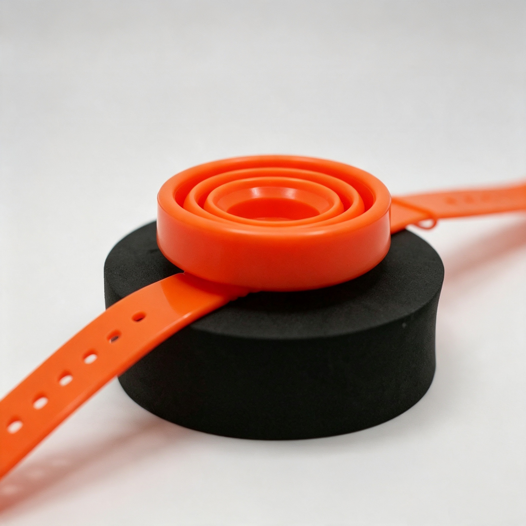 Wrist-worn folding water bottle