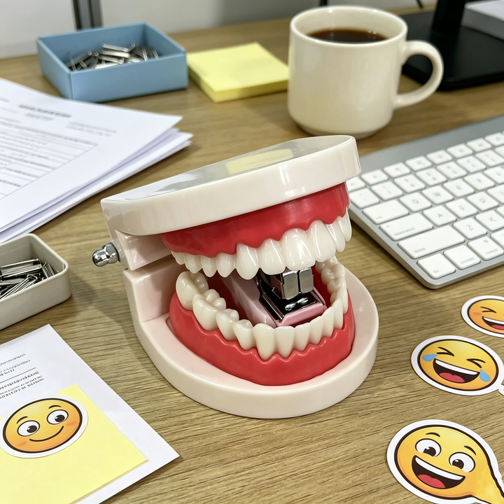 Funny denture stapler creative ornament