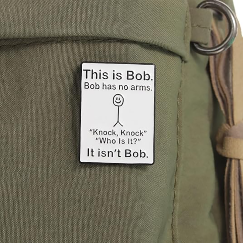 This is Bob—the "Bob with No Arms" doodle badge
