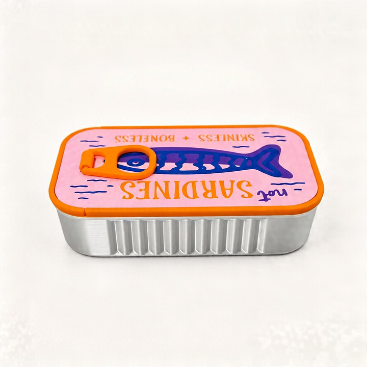 3D-printed sardine-shaped jewelry box
