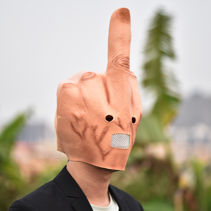 Middle-finger prank contemptuous headwear