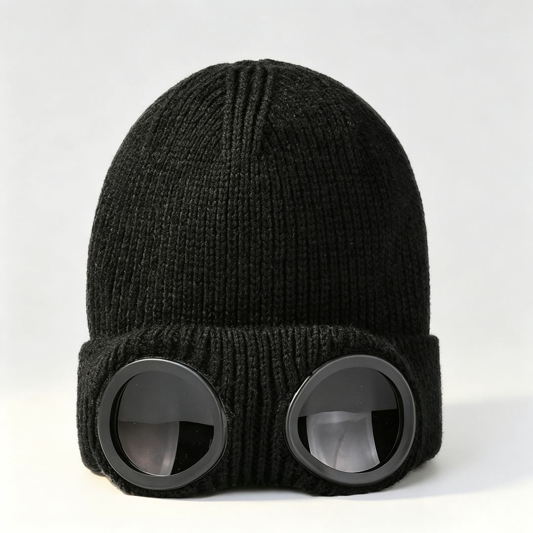 Windproof and Warm Goggles Knitted Hat
