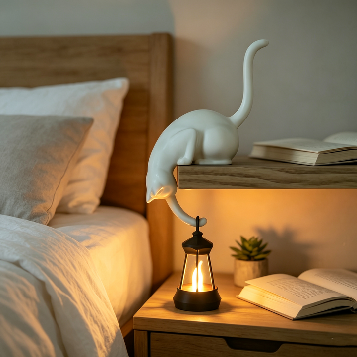3D Printed Cat Hook Lamp