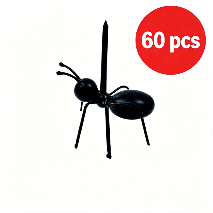 Ant-shaped fruit fork set