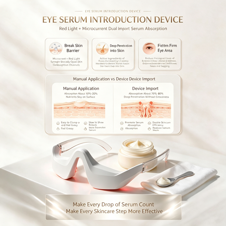 Microcurrent red light massage eye beauty device