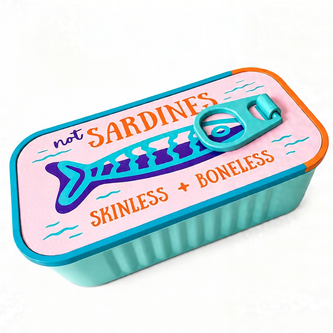 3D-printed sardine-shaped jewelry box
