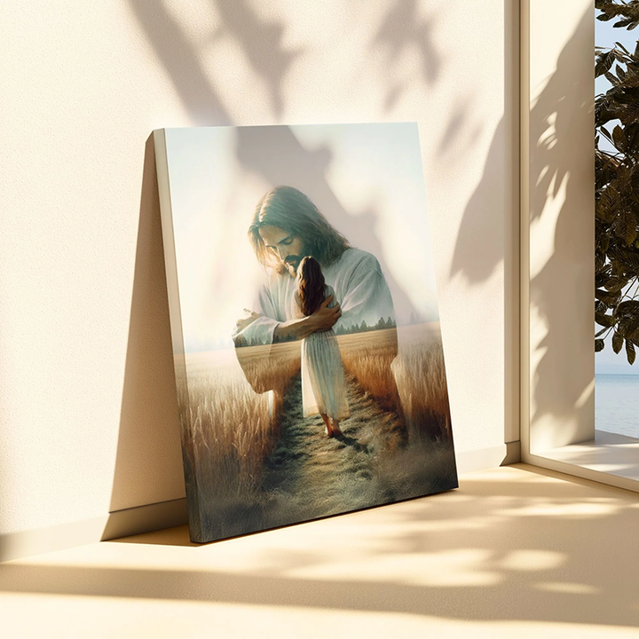 Warm Embrace in the Fields – Decorative Art Print