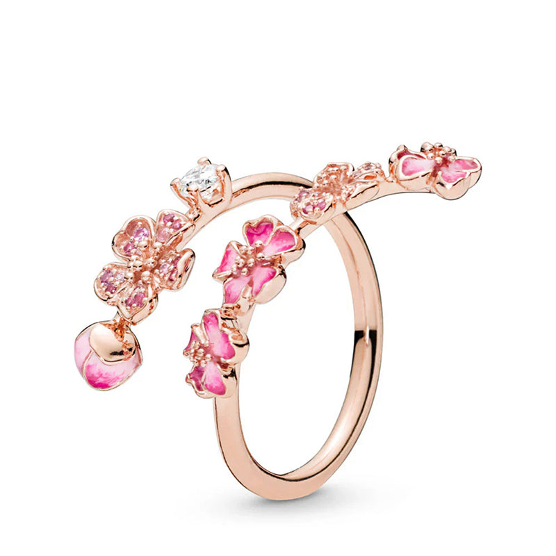Rose Gold Peach Blossom Ring
