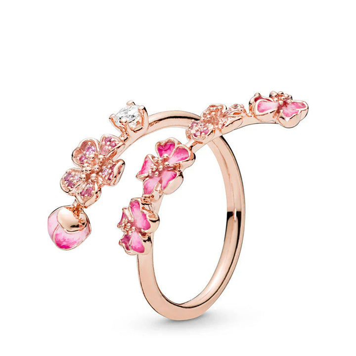 Rose Gold Peach Blossom Ring