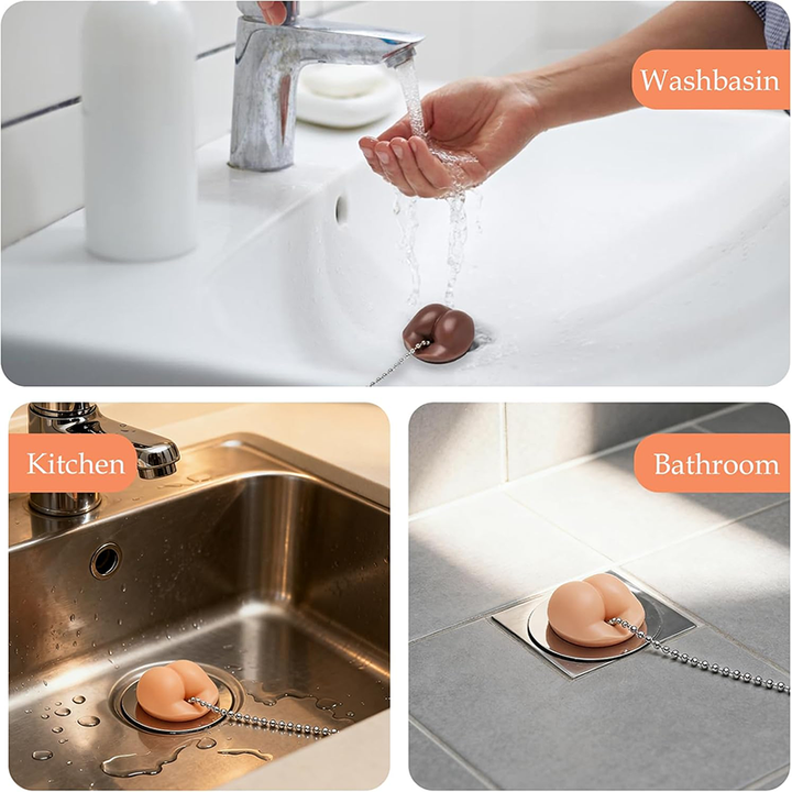 Fun Butt-Shaped Sink Plug