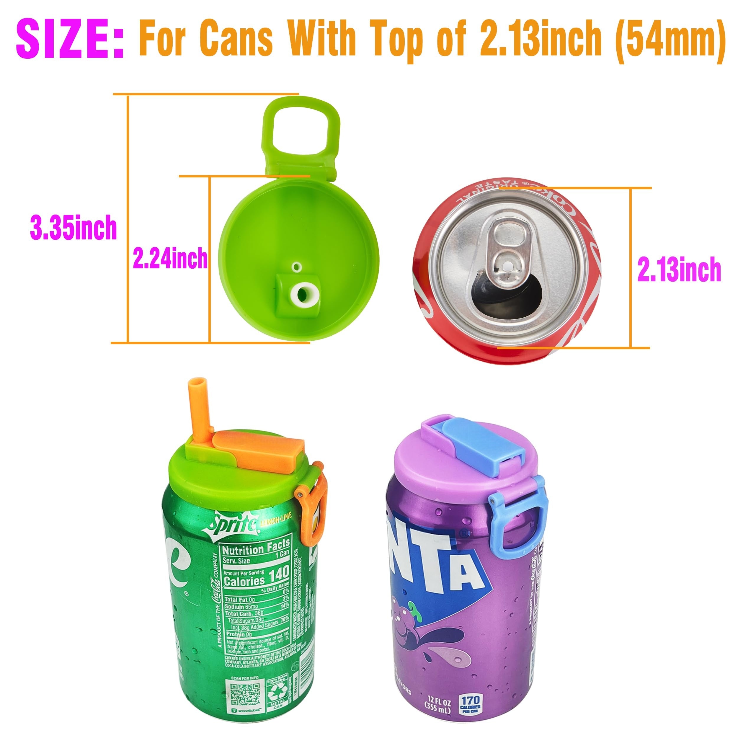 Soda Can Lids with Straw