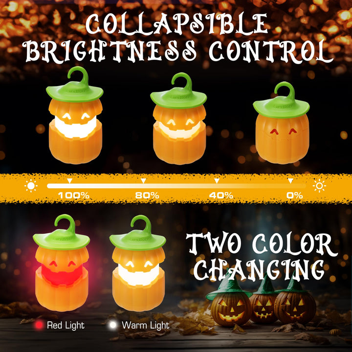 Halloween retractable pumpkin lantern
