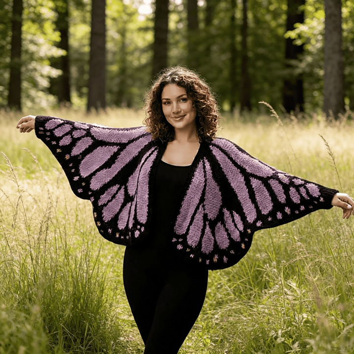 Handmade Butterfly Cardigan Shawl