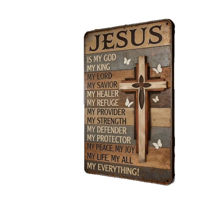 Retro Iron Metal Cross Wall Art
