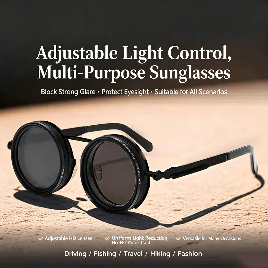 Retro round polarized glasses
