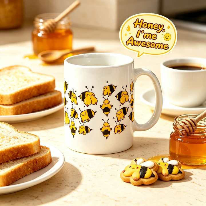 Goofy Bumble‑Bee Novelty Mug