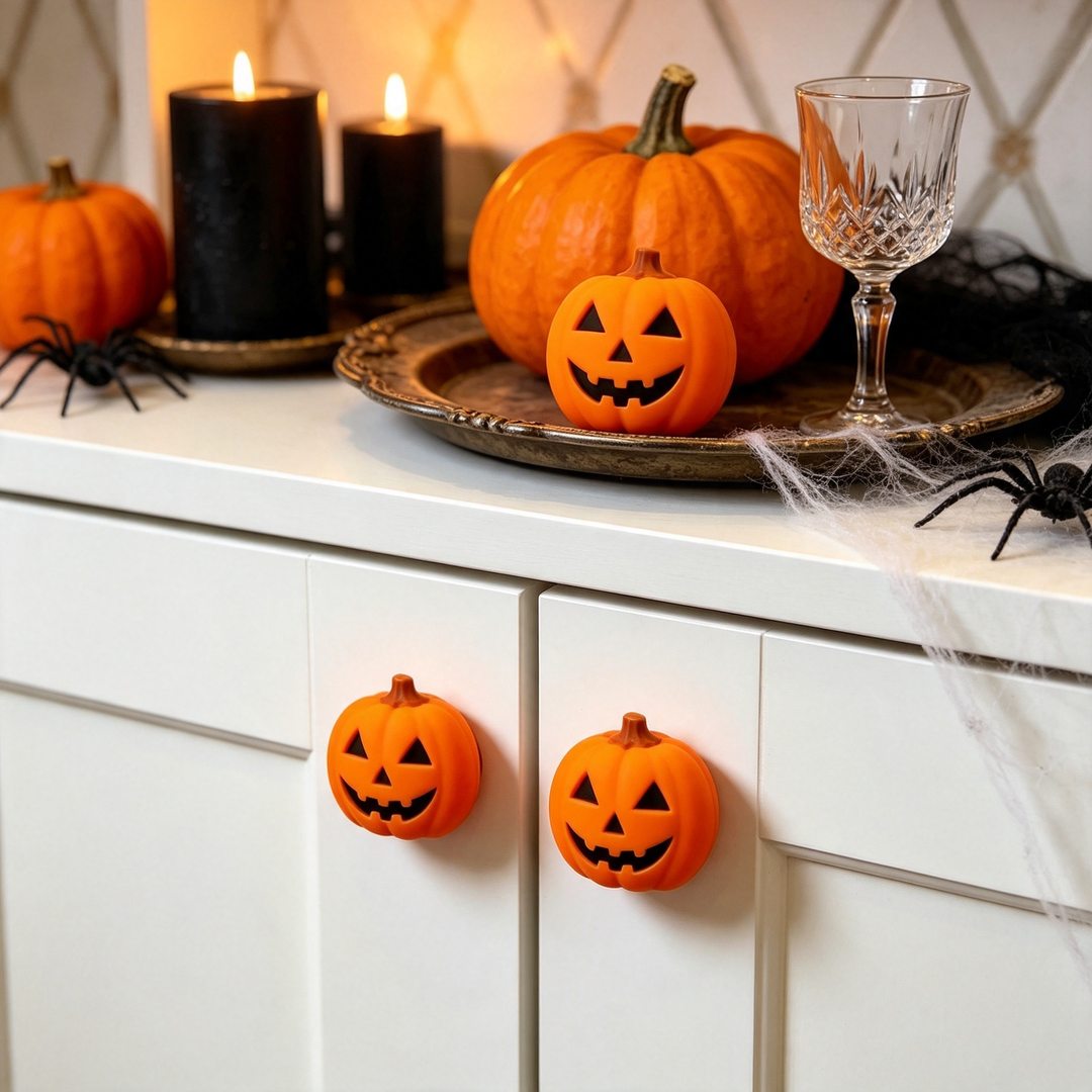 Pumpkin doorknob gloves