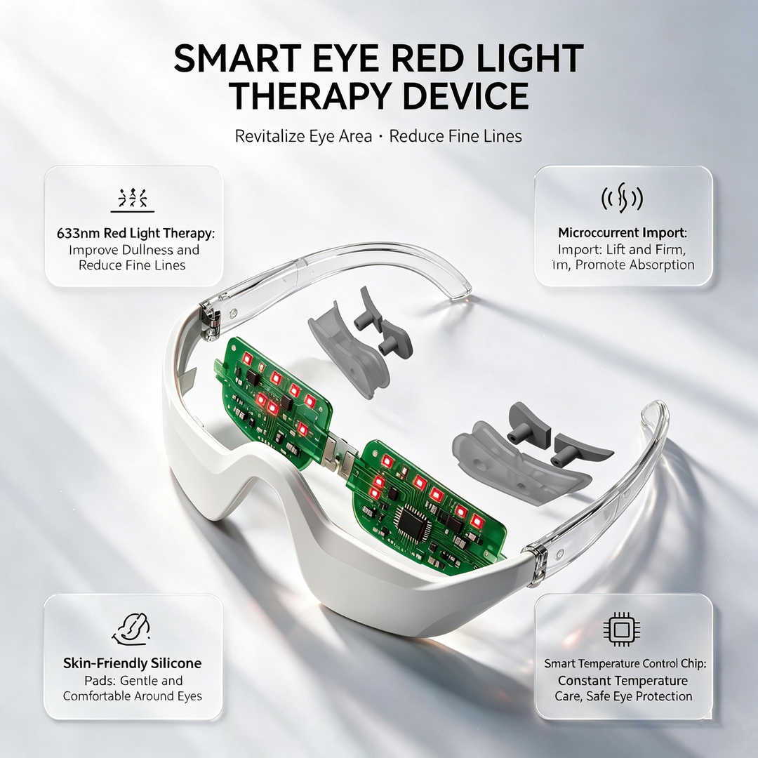 Microcurrent red light massage eye beauty device