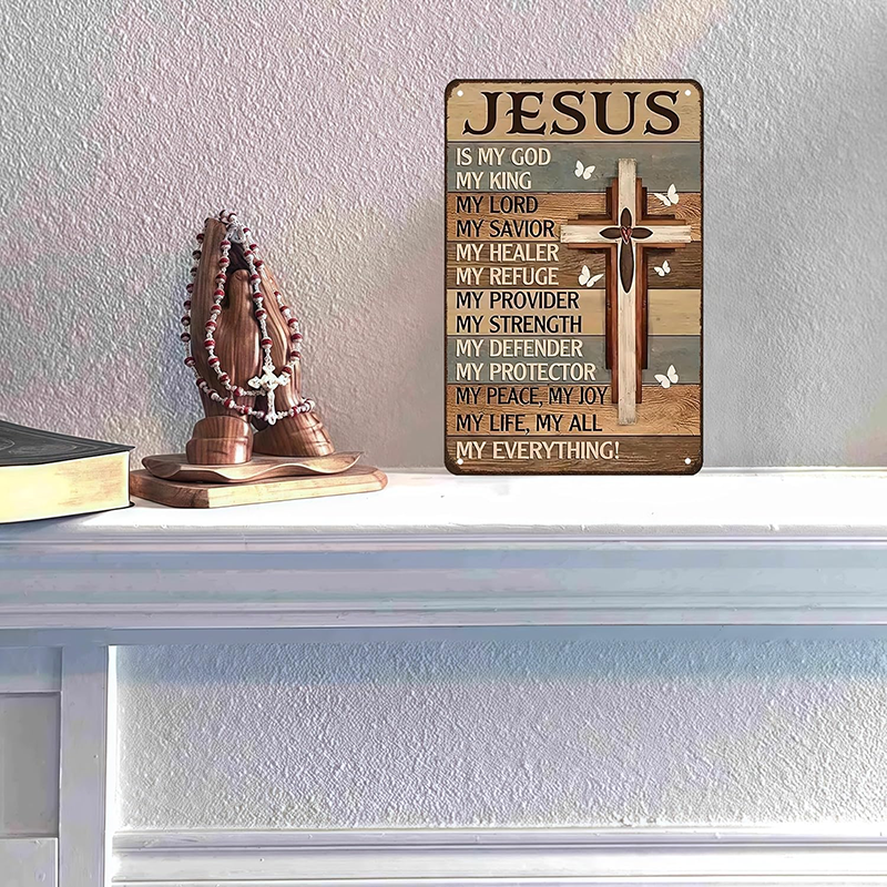 Retro Iron Metal Cross Wall Art