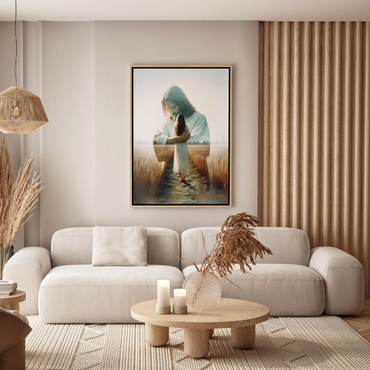 Warm Embrace in the Fields – Decorative Art Print