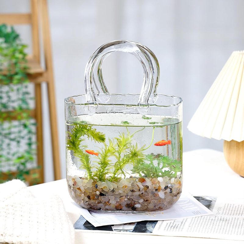 Cute Transparent Bag-Shaped Decorative Vase