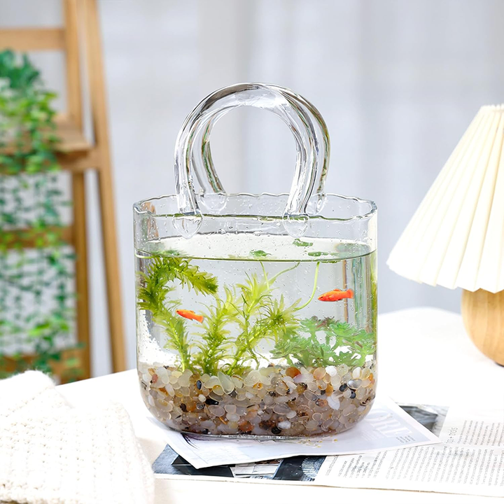 Cute Transparent Bag-Shaped Decorative Vase