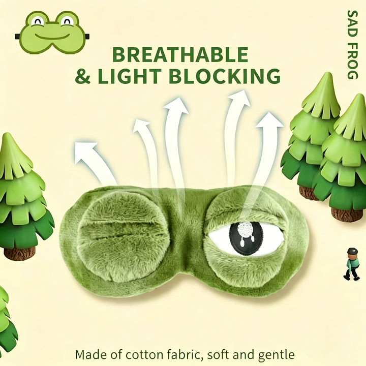 Funny Frog Breathable Eye Mask