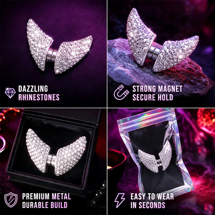 Rhinestone Magnetic Devil Horn Accessories