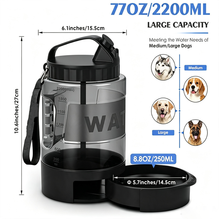Dog outdoor water bottle
