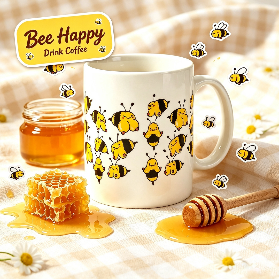 Goofy Bumble‑Bee Novelty Mug
