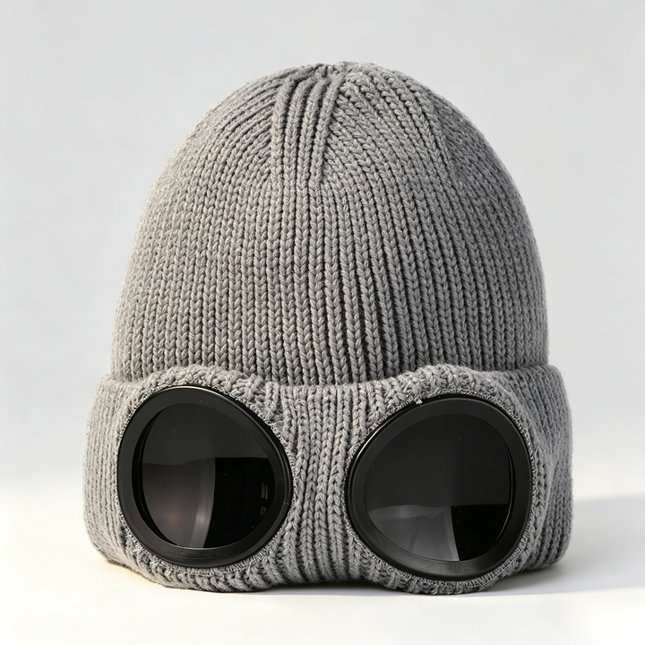 Windproof and Warm Goggles Knitted Hat